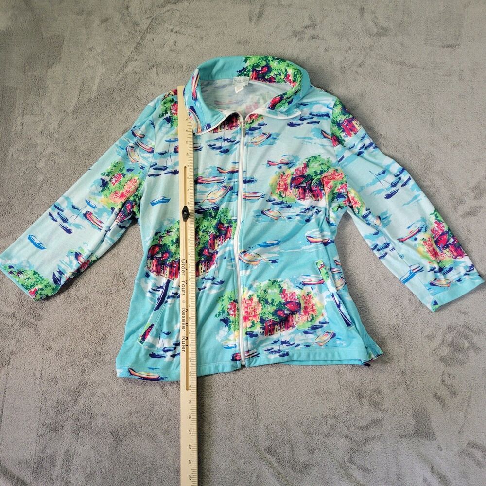 Weekends By Chicos Full Zip Jacket Sweatshirt Siz… - image 8